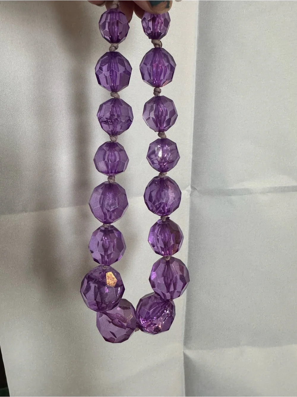 Purple Faceted Bead Necklace - Women's Jewelry